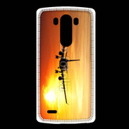 Coque LG G3 Avion de ligne et couché de soleil