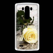 Coque LG G3 Belle rose Jaune 50