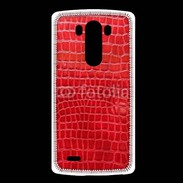 Coque LG G3 Effet crocodile rouge