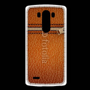 Coque LG G3 Effet cuir avec zippe