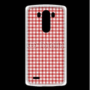 Coque LG G3 Effet vichy rouge et blanc