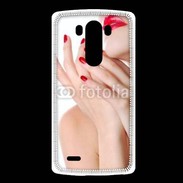 Coque LG G3 Sexy et glamour bouche rouge à lèvre et vernis à ongles rouges