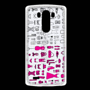 Coque LG G3 Fond fashion rose 3