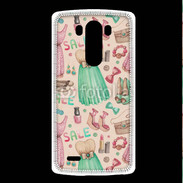 Coque LG G3 Fond fashion rose et vert 2