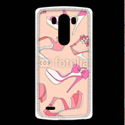 Coque LG G3 Fond rose chaussures 