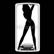 Coque LG G3 Silhouette sexy avec voiture
