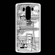 Coque LG G3 Rue de New York en dessin noir et blanc