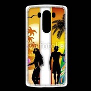 Coque LG G3 Surfer et fille sur la plage