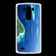Coque LG G3 île en former de cœur au milieu de la mer