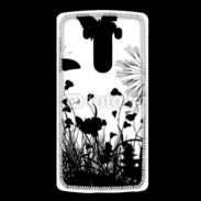 Coque LG G3 Papillon en noir et blanc