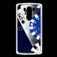 Coque LG G3 Poker bleu et noir 2