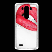Coque LG G3 bouche sexy rouge à lèvre gloss crayon contour
