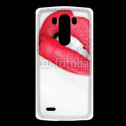 Coque LG G3 bouche sexy rouge à lèvre gloss crayon contour