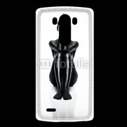 Coque LG G3 Femme nue body painting noir et blanc 2