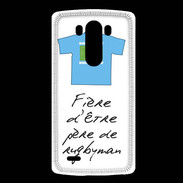 Coque LG G3 Père de rugbyman Bonus offensif-défensif Blanc 2