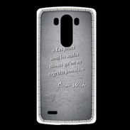 Coque LG G3 Les Folies Noir Citation Oscar Wilde