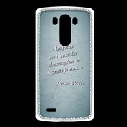 Coque LG G3 Les Folies Turquoise Citation Oscar Wilde
