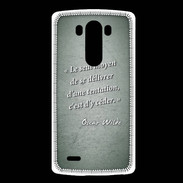 Coque LG G3 Tentation vert Citation Oscar Wilde