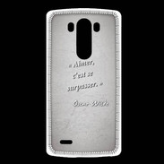 Coque LG G3 Aimer Gris Citation Oscar Wilde