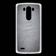 Coque LG G3 Aimer Noir Citation Oscar Wilde