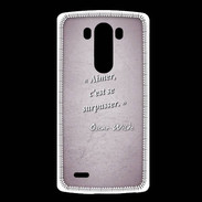 Coque LG G3 Aimer Rose Citation Oscar Wilde