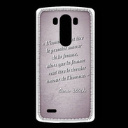 Coque LG G3 Homme veut Rose Citation Oscar Wilde