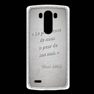 Coque LG G3 Brave Gris Citation Oscar Wilde