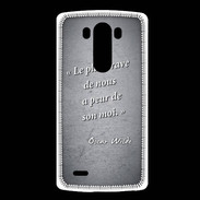 Coque LG G3 Brave Noir Citation Oscar Wilde