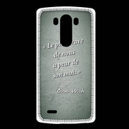 Coque LG G3 Brave Vert Citation Oscar Wilde