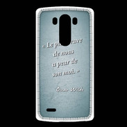 Coque LG G3 Brave Turquoise Citation Oscar Wilde