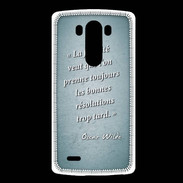 Coque LG G3 Fatalité Turquoise Citation Oscar Wilde