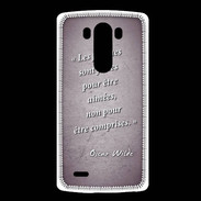 Coque LG G3 Femmes comprises Violet Citation Oscar Wilde