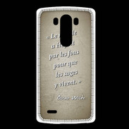 Coque LG G3 Fous sages Sepia Citation Oscar Wilde