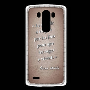 Coque LG G3 Fous sages Rouge Citation Oscar Wilde