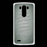 Coque LG G3 Fatalité Vert Citation Oscar Wilde