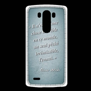 Coque LG G3 Horrible ennui Turquoise Citation Oscar Wilde