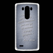 Coque LG G3 Les livres Bleu Citation Oscar Wilde