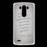 Coque LG G3 Les livres Gris Citation Oscar Wilde