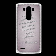 Coque LG G3 Les livres Rose Citation Oscar Wilde