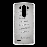 Coque LG G3 Ame nait Gris Citation Oscar Wilde