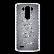 Coque LG G3 Ame nait Noir Citation Oscar Wilde