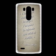 Coque LG G3 Ame nait Sepia Citation Oscar Wilde