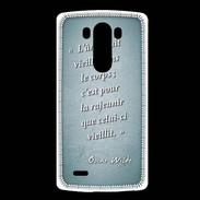 Coque LG G3 Ame nait Turquoise Citation Oscar Wilde