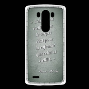 Coque LG G3 Ame nait Vert Citation Oscar Wilde