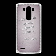 Coque LG G3 Ami poignardée Rose Citation Oscar Wilde