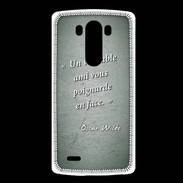 Coque LG G3 Ami poignardée Vert Citation Oscar Wilde
