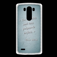 Coque LG G3 Ami poignardée Turquoise Citation Oscar Wilde
