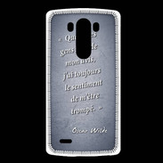 Coque LG G3 Avis gens Bleu Citation Oscar Wilde