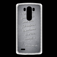 Coque LG G3 Avis gens Noir Citation Oscar Wilde