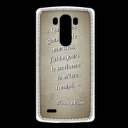 Coque LG G3 Avis gens Sepia Citation Oscar Wilde
